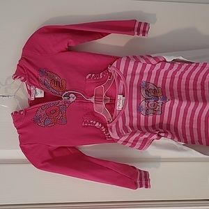 Floeurish girl hot link French Terry zippered hoodie (matching shirt is a bonus)
